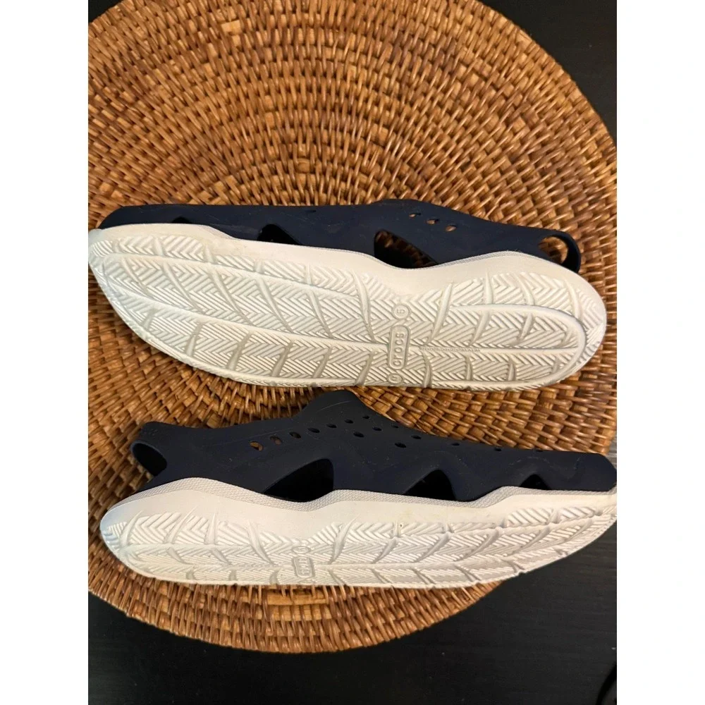 Crocs Swiftwater Wave Mens Navy Blue White Water Sandals Shoes Size M5